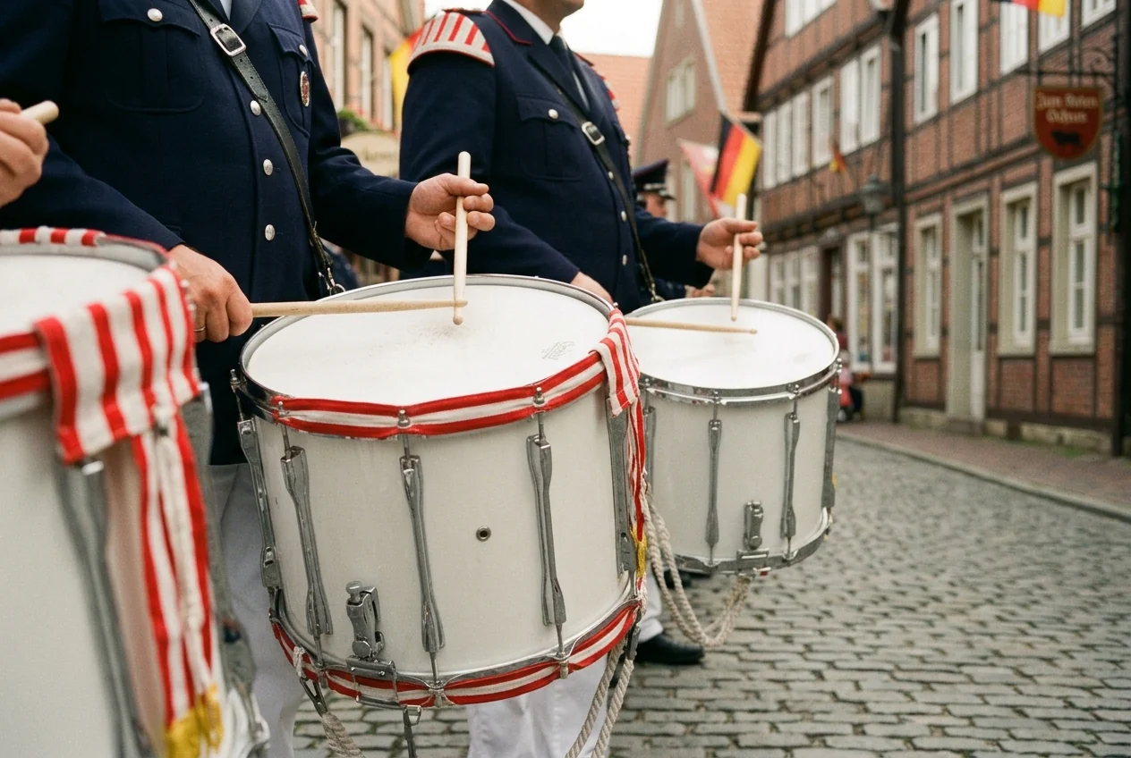 Marschtrommeln des Spielmannszugs